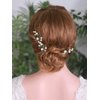 YERTTER 3 Pcs Hair Pins Green Crystal Pearl Bridal Hair Accessories for Bride and Bridesmaids Wedding Hair Piece