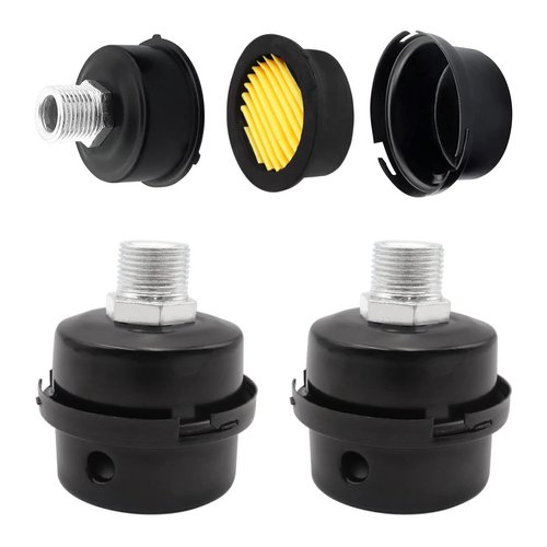 Seamaka 3 pack Air Compressor Silencer 1/2"NPT 20mm Air compressor Filter Replacement Parts Metal Air Compressor Muffler Accessories O-H-067-1/2