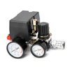 QWORK Air Compressor Pressure Switch Control Valve, 90-120PSI Pressure Regulator with Pressure Gauges Fittings Set