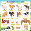 ZapWhiz Farm Animal Toys for Toddlers 1-3-5, Animals Figures Tractor Toys for 1 2 3 4 5 Year Old Boys Girls Gifts Farm Playset Educational Learning Toys for Toddler Christmas Kids Gifts