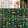 HOWAF Glow Football Temporary Tattoos 80+Pcs Soccer Tattoos Stickers for Football Game Party Favors 10 Sheets Glow in the Dark Rugby Tattoos Stickers American Football Birthday Decoration