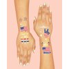 xo, Fetti Fourth of July Decorations Tattoos - 34 styles | Red White and Blue Party Supplies, 4th of July, USA Flag, Memorial Day, Independence Day, Labor Day