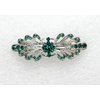 Faship Gorgeous Green Rhinestone Crystal Small Floral Hair Barrette Clip