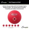 Champion Sports Playground Ball, 7", Red