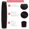Loxxy Human Hair Clip in Extensions Thin PU Weft Natural Black Invisible Seamless Clip in Hair Extensions Real Human Hair Natural Straight Thick Remy Invisi Edge 130g 7Pcs 18Inch