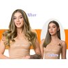 Full Shine 22 Inch Genius Weft Hair Extensions Human Hair Hand Tied Weft Extensions Remy Hair Weft For Women Sew In Extensions Soft Silky Hair Color Medium Brown Highlight Honey Blonde 60G