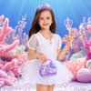 Mermaid Toys,Toddler Purse, Girls Purse Mermaid Play Purse for Little Girls Play Jewelry Birthday for Toddler Girls Age 3 4 5 6 7 8 Years Old (Purple)