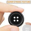 162 PCS Mixed Resin Sewing Buttons, Eco-Friendly 1 inch Buttons with Compartmentalized Storage Box Black Buttons, 4 Holes 5 Sizes DIY White Buttons, Suitable for Sewing, DIY and Holiday Decoration.