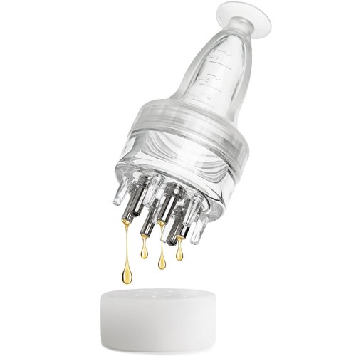HASSLICKIT Hair Oil Applicator, Scalp Applicator Comb, Scalp Massage Comb for Hair Growth, Scalp Oil Applicator Brush for Essential Serums and Liquids (Transparent)