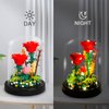 Topdear Flower Bouquets Building Sets with LED String Light and Dust Cover, 593 Pcs Red Rose Bouquet Building Block Gifts for Mothers Day, Valentines Day, Birthday, Anniversary, Christmas
