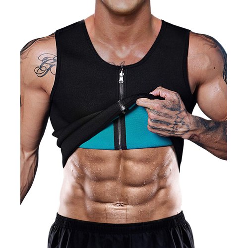 DoLoveY Men Sweat Sauna Vest Waist Trainer Body Shaper Hot Neoprene Sport Fitness Gym Workout Tank Top