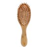 JewelryWe Oval Anti-Static Natural Bamboo Long Handle Hair Comb Air Cushion Health Hair Care Massage Brush