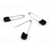 yueton 50pcs Black Plastic Head Baby Safety Pins Safety Locking Baby Cloth Diaper Nappy Pins