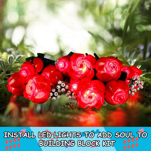 Mililier LED Light Kit for Lego 10328 Bouquet of Roses Building Set, Compatible with Lego 10328 Building Blocks Model(Not Include Blocks Set)