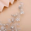 Teyglen Silver Dainty Rhinestones Flower Crystal Hair Comb Hair Accessories for Women Bride Girls with Rhinestones Crystals Bridal Side Hair Combs (Silver)