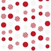 Red Party Decorations White Red Checkered Circle Dots Streamer Hanging Paper Polka Dot Garland for Birthday Baby Shower Wedding Bachelorette Christmas Carnival Circus Picnic Party Decorations Supplies