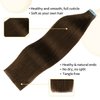 Tape in Hair Extension Human Hair Invisible Straight 22 inch Tape Hair Extension for Women Seamless Skin Weft #4 Chocolate Brown Real Hair Extension Tape ins Human Hair 20 Pcs/50g