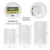 DRomance Outdoor Flameless Flickering Candles Waterproof and Heat Resistant, Warm Light Battery Operated LED Pillar Candles with Timer and Remote Set of 3(White, 3" D x 4" 5" 6" H)