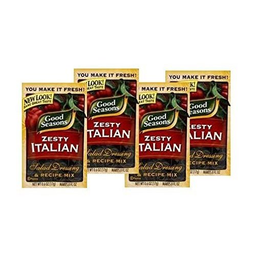 Good Seasons Zezty Italian Salad Dressing Mix (Pack of 4) .6 oz Packets