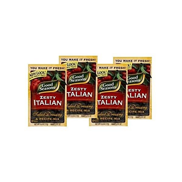 Good Seasons Zezty Italian Salad Dressing Mix (Pack of 4) .6 oz Packets