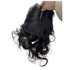 Anemone 14inch Body Wave Human Hair Bangs Wavy Human Hair Toppers Clip In Hair Fringe Hairpieces Natural Brazilian Remy Hair Extensions (1B)