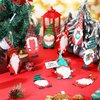 Macarrie 48 Pcs Christmas Wood Gnome Cutouts Blank Unfinished Wooden Gnome Hanging Ornaments Elf Paintable Christmas Ornaments with Rope for DIY Craft Painting Home Decor