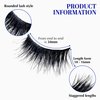 AWAKIIN 4D Premium Cashmere Natural False Lashes Eyelash Extension Self Adhesive Fake Reusable False Long Eyelashes Natural Look Strip Fluffy Wispy Lashes Natural Look Lash Extension Volume (Downtown)