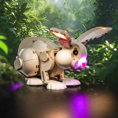Bourvill LED Light for Lego Creator 3 in 1 White Rabbit Animal 31133 Set, Classic Version Light Lighting Building Blocks Model Compatible with Lego 31133(Lights Only, No Model)