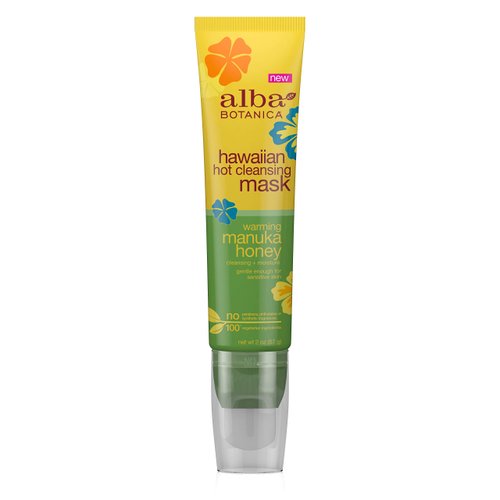 Alba Botanica Hawaiian Hot Cleansing Mask, Warming Manuka Honey, 2 Oz