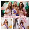 Birthday Sash Birthday Crown for Women, Birthday Girl Sash, Birthday Girl Crown, Purple Birthday Sash and Crown Rhinestone Headband Set, Happy Birthday Girl Princess Tiara Sash Accessories Gifts