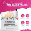 Compact Personal Shower Kit To-Go (Multi-Color) – Your Hygiene Companion for Travel, Gym, Camping | Shower on the Go | Shampoo, Soap, Towel. All in One (1)