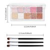 KYDA 10 Colors All Glitter Eyeshadow Palette, Sparkling Sequin Eyeshadow, Shiny Pearl Powder Eye Shadow, Multicolor Glitters Eyes Makeup, Pink Glitters Eyeshadsow Palette, Glitter Eyes Color