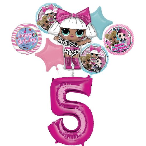 LOL Surprise 5th Birthday Party Supplies Balloon Bouquet Decorations