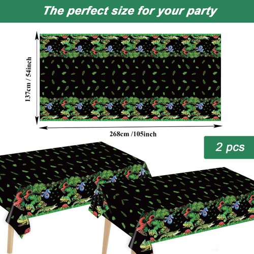 Reptile Lizard Snake Birthday Party Supplies Tableware Kit for 24 Guests Camping Wildlife Snakes Party Plates Napkins Decorations and Favors with Wilderness Jungle Alligator Turtle Tablecloth