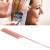 Rat Tail Hair Comb Hair Comb Aluminum Metal Comb Salon Tools Fashionable Straight Hair Comb Personal Use Professional Use Men Women(Rose gold)
