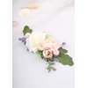 Kercisbeauty Pink and White Cute Hair Comb for Prom Girl, Wedding Brides, Bridesmaids, Floral Headpiece, Flower Headband Handmade Soft Headband, Plastic, Black, One Size