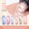 Beetles Pearl Gel Nail Polish, 6 Colors Pastel Pink White Orange Blue Colors Gel Nail Polish Shimmer Mermaid Nail Polish Shell Swirl Thread Effect Glitter Soak Off UV LED