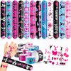 48 PCS Cheerleading Party Favors 24PCS Tattoos Stickers 24PCS Slap Bracelets Wristbands Perfect for Themed Birthday Baby Showers or Classroom Rewards Ideal Decor and Gifts for Girls and Boys
