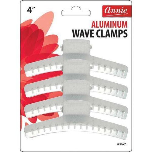 annie 4" aluminum wave clamps salon product hair clamp