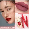 IONSGAKO 3PCS Matte Nude Lipstick Velvet Nude Lip Gloss Non-Drying, Non-Fading, Non-Stick Cup, Matte Lip Stain Long Lasting Waterproof Lipstick for Women Girls Lip Makeup - Set B
