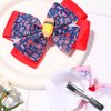 Pencil Bow Hair Clips Back to School Cheer Hair Bows Handmade Hair Pins Apple Hair Bows Clips for Girls Hair Bow Barrette Grosgrain Ribbon Alligator Hairgrips for First Day of School 2PCS