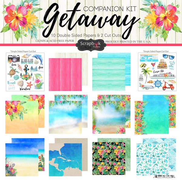 Scrapbook Customs Getaway Paper Pack Scrapbook Kit