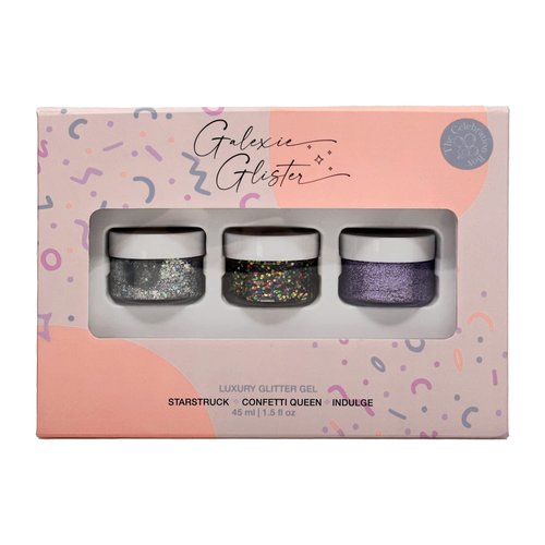Galexie Glister Luxury Glitter Gel Box Set: Starstruck, Confetti Queen, and Indulge