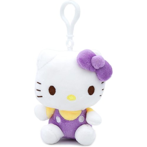 Hello Plush Toys for Kids, 4.5” Inch Stuffed Animal Plush Backpack Decorations Bag Dolls Gift for Girls (Purple)