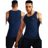 NELEUS Men's 3 Pack Compression Tank Top Tight Muscle Shirts,5074,Black (Grey)/Slate Gray/Navy,US L,EU XL