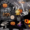60 Pcs Halloween Craft Wooden Painting Kit, DIY Halloween Painting Craft for Family Activities Halloween Party Supplies, Halloween Wood Blank Cutouts Ornaments for School Art DIY Activities Games