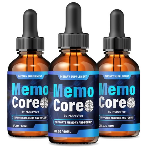 (3 Pack) Memo Core – Memo Core Drops Memory Support with Natural Liquid Blend in a Convenient Dropper | Daily MemoCore Vitamins for Focus, Clarity & Sharpness | Easy-to-Take Pills (90 Servings)