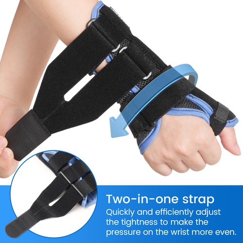 Velpeau Carpal Tunnel Wrist Brace Night Support, Completely Stabilizes Wrist & Thumb, Thumb Spica Splint for De Quervain's Tenosynovitis, Tendonitis, Arthritis Pain Relief (Breathable, Left Hand, L)