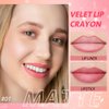 WanTuoluo Matt Nude Lipstick Lipliner Lip Crayons Pack Set,Velvet Moisture Smooth Matte Lipstick Pencils,Waterproof&Waterlasting, (01, Pack of 1)
