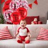 1st Birthday Balloons for Boys Girls, 18Pcs Red Happy 1st Birthday Decorations Balloons 1st Birthday Latex Balloons Confetti Balloons Red One Year Old Balloons for First Birthday Party Supplies Decor